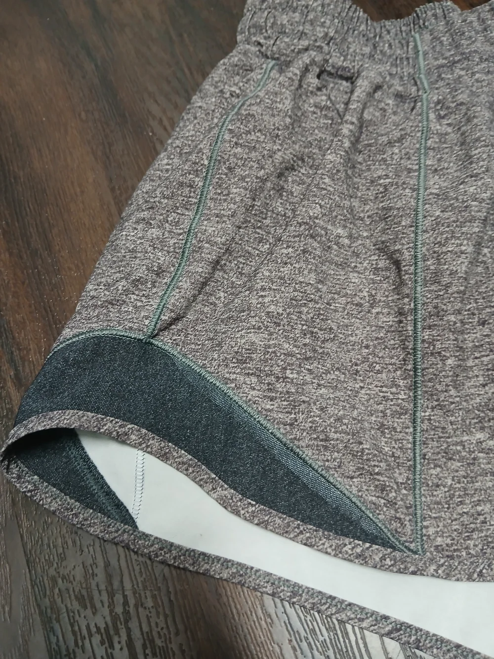 lululemon athletica Gray Heather Athletic Shorts with Built-In Liner